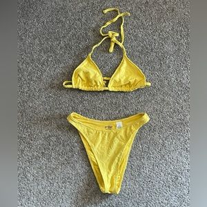 yellow aerie bikini